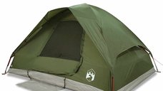 Cort de Camping Cupola pentru 4 Persoane Verde Masliniu, Impermeabil si Usor de Montat