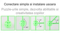 Cort interactiv pentru copii de tip Do It Yourself: 110 mingi, 200 bete si panza impermeabila - 1