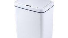 Cos de Gunoi cu Senzor Automat Gadgetry, Capacitate 16L, cu Capac Anti-Miros si o Deschidere/Inchidere Silentioasa - Alb