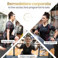 Costum EMS Wireless, de Dama, pentru Tonifiere, Slabire Rapida si Eliminare Celulita, Aplicatie Mobila Inclusa, XL - 3