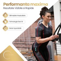 Costum EMS Wireless, de Dama, pentru Tonifiere, Slabire Rapida si Eliminare Celulita, Aplicatie Mobila Inclusa, XL - 1