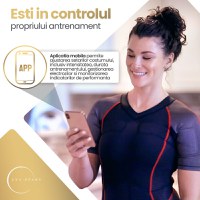Costum EMS Wireless, de Dama, pentru Tonifiere, Slabire Rapida si Eliminare Celulita, Aplicatie Mobila Inclusa, XL - 4