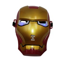 Costum Iron Man pentru copii, marime L, 7-9 ani, 120-130 cm, rosu, masca inclusa - 5