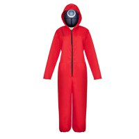 Costum pentru adulti IdeallStore, Squid Game, model Cerc, marimea XL, rosu - 1