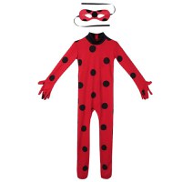 Costum pentru copii IdeallStore Buburuza Miraculoasa, tip combinezon, 3-5 ani, rosu - 2
