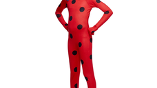 Costum pentru copii IdeallStore Buburuza Miraculoasa, tip combinezon, 3-5 ani, rosu
