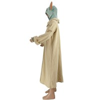 Costum pentru copii IdeallStore®, Baby Yoda, bej, 5-7 ani, masca inclusa - 3