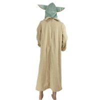 Costum pentru copii IdeallStore®, Baby Yoda, bej, 5-7 ani, masca inclusa - 4