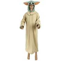 Costum pentru copii IdeallStore®, Baby Yoda, bej, 5-7 ani, masca inclusa - 2
