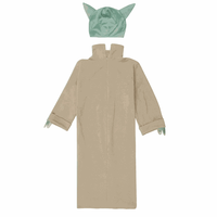 Costum pentru copii IdeallStore®, Baby Yoda, bej, 5-7 ani, masca inclusa - 6
