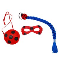 Costum pentru copii IdeallStore®, Miraculous Ladybug, tip combinezon, 5-7 ani, accesorii incluse - 5