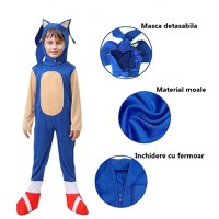 Costum Sonic KidMania® cu accesorii pentru copii - 4