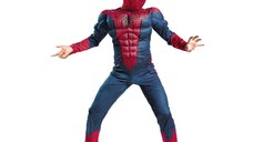Costum Spiderman cu muschi pentru copii marime L, 7 - 9 ani