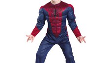 Costum Spiderman cu muschi pentru copii marime M, 5 - 7 ani