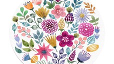 Covor rotund, Conceptum Hypnose, multicolor, 120 cm, 100% poliester, antiderapant, 287CHL1435