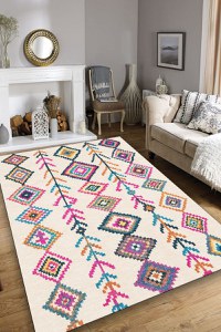 Covoras de intrare, Conceptum Hypnose, multicolor, 80x150 cm, 100% poliester, antiderapant, lavabil la masina, 959CHL1427 - 1