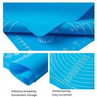 Covoras pentru aluat din silicon, foaie antiaderenta, 60x80 cm, Albastru, 557COF - 2