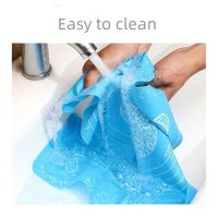 Covoras pentru aluat din silicon, foaie antiaderenta, 60x80 cm, Albastru, 557COF - 5
