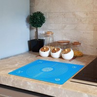 Covoras pentru aluat din silicon, foaie antiaderenta, 60x80 cm, Albastru, 557COF - 9