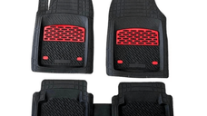 Covorase Auto Compatibile Volkswagen Golf 5 TEAMCAR® Negru Tip Tava, Set Fata-Spate Negru intens
