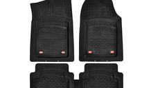Covorase auto TEAMCAR tip tavita pentru BMW Seria 3 E46, 1998-2006, negre, set fata-spate