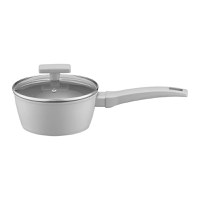 Cratita cu capac 16cm, 1.2L, invelis Qualum Basic, AMBITION Gris - 1