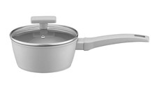 Cratita cu capac 16cm, 1.2L, invelis Qualum Basic, AMBITION Gris