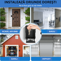 Cutie metalica cu cifru pentru depozitare chei, Caseta exterioara impermeabila,rezistenta, foarte mare,aliaj de aluminiu - 8