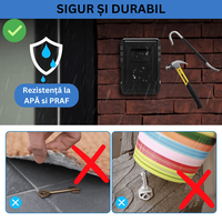 Cutie metalica cu cifru pentru depozitare chei, Caseta exterioara impermeabila,rezistenta, foarte mare,aliaj de aluminiu - 3