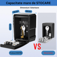 Cutie metalica cu cifru pentru depozitare chei, Caseta exterioara impermeabila,rezistenta, foarte mare,aliaj de aluminiu - 4