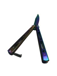 Cutit, Briceag fluture, Balisong, Butterfly 21.5 cm, Rainbow Classic - 4