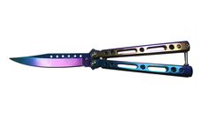 Cutit, Briceag fluture, Balisong, Butterfly 21.5 cm, Rainbow Classic