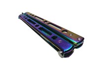 Cutit, Briceag fluture, Balisong, Butterfly 21.5 cm, Rainbow Classic - 5
