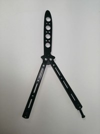 Cutit - Briceag fluture - Balisong - Butterfly de antrenament 22 cm, negru - 4