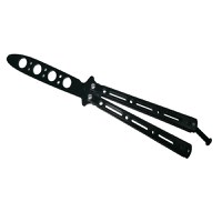 Cutit - Briceag fluture - Balisong - Butterfly de antrenament 22 cm, negru - 1