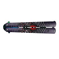 Cutit, Briceag fluture, Balisong, Butterfly pentru antrenament, 24 cm, Spider Web - 1