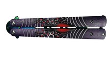 Cutit, Briceag fluture, Balisong, Butterfly pentru antrenament, 24 cm, Spider Web