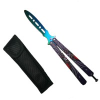 Cutit, Briceag fluture, Balisong, Butterfly pentru antrenament, 24 cm, Spider Web - 3