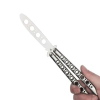 Cutit - Briceag fluture - Butterfly de antrenament 22 cm, argintiu - 4