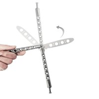 Cutit - Briceag fluture - Butterfly de antrenament 22 cm, argintiu - 3
