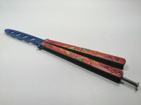 Cutit - Briceag fluture - Butterfly, Mayan Rainbow, pentru antrenament, 23.5 cm - 2