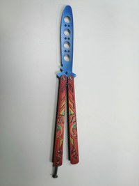 Cutit - Briceag fluture - Butterfly, Mayan Rainbow, pentru antrenament, 23.5 cm - 3