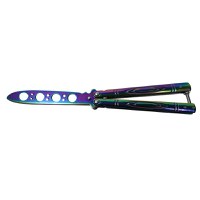Cutit, Briceag fluture, Butterfly, Rainbow Strike, pentru antrenament, 21.5 cm - 1