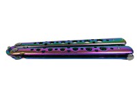 Cutit, Briceag fluture, Rainbow Style, pentru antrenament, 21.5 cm - 4