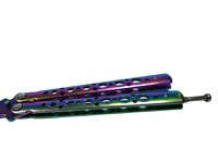 Cutit, Briceag fluture, Rainbow Style, pentru antrenament, 21.5 cm - 1