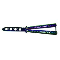 Cutit, Briceag fluture, Rainbow Style, pentru antrenament, 21.5 cm - 5