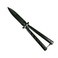 Cutit-Briceag, tip fluture, otel inoxidabil, negru, Ninja, 22.5 cm - 1
