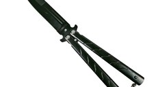 Cutit-Briceag, tip fluture, otel inoxidabil, negru, Ninja, 22.5 cm