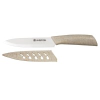Cutit chef AMBITION Skiv, 15 cm, lama ceramica, alb - 1