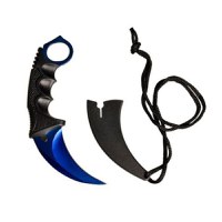 Cutit CS:GO Karambit Deep Blue cu teaca si snur - 2